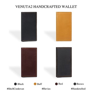 VENUTA2 HAVIAS ví dài nhiều ngăn đựng vừa điện thoại da bò thật nhập khẩu