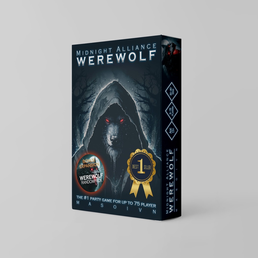 Bộ Bài Ma Sói 21 Lá Tiếng Việt, Bài Midnight Alliance Dread Wolf Pact Game Cho Mọi Lứa Tuổi THE KAS