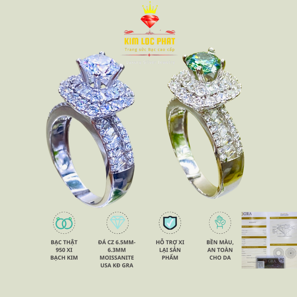 Women's 925 Silver Ring by KIMLOCPHAT - Trangsứcbạccaocấp