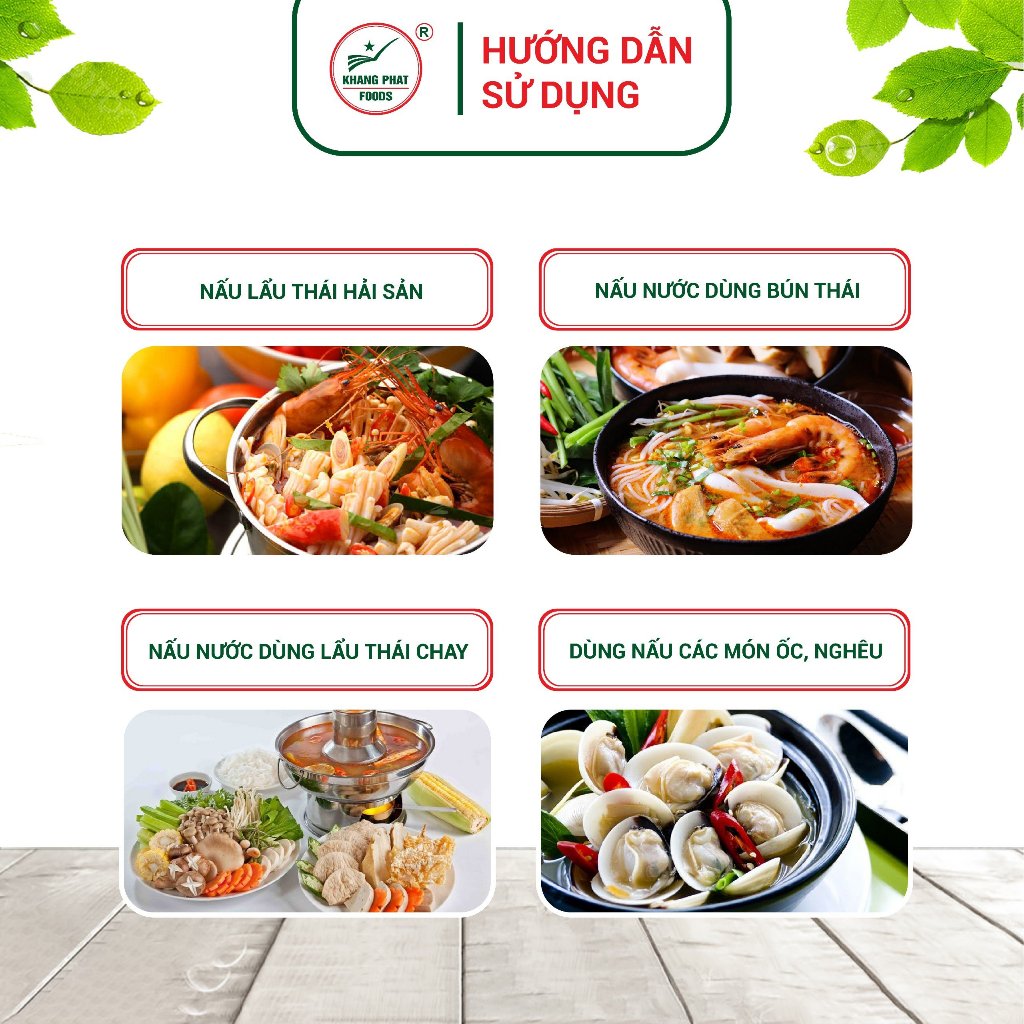 Gia vị lẩu thái Khang Phát 250g, sốt nấu lẩu thái chuẩn vị, gia vị hoàn chỉnh đậm đà KHANG PHÁT FOODS
