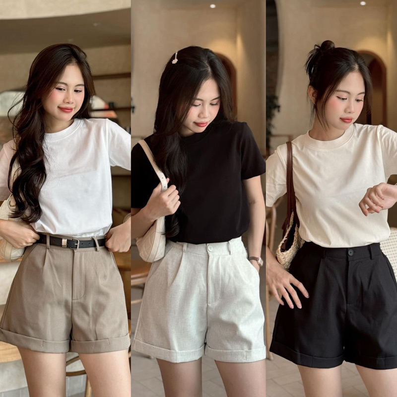 [RÁCH STORE] Quần Short Vải - 7893 - Chiết 1 Li - Thun Sau - Lật Lai ...