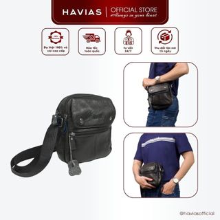 Mesa2 HAVIAS túi đeo chéo da bò thật Vachetta cao cấp không đụng hàng