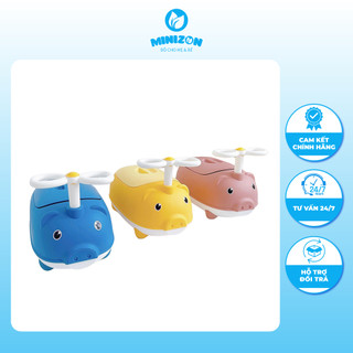 Bô vệ sinh Honper HP-115 hình chú Heo chong chóng tay vịn siêu đáng yêu cho bé