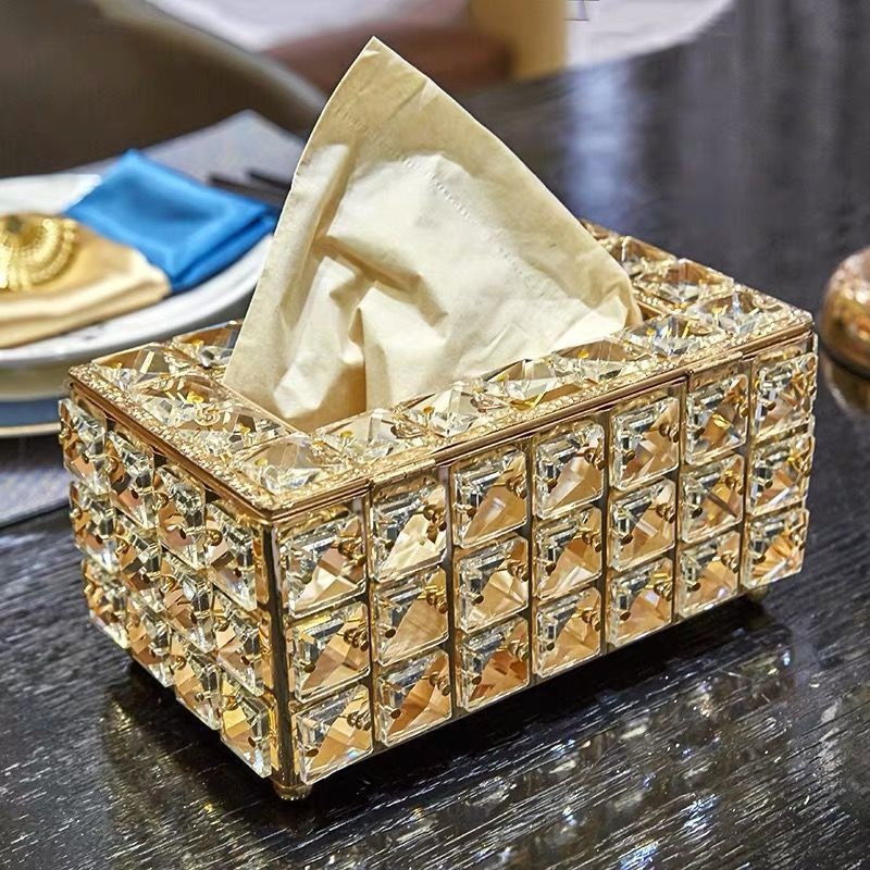 Hộp đựng trang sức đính đá pha lê lấp lánh phong cách Bắc Âu sang trọng hàng có sẵn
