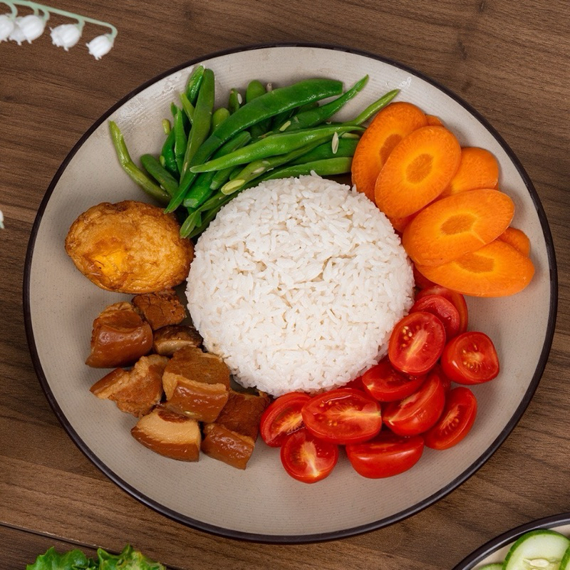 AMIZIN Đĩa nhựa, bát nhựa tròn thái 2 màu 5 size nhựa Việt Nhật cao cấp, đĩa nhựa tròn đựng đồ ăn hoa quả AMIZIN