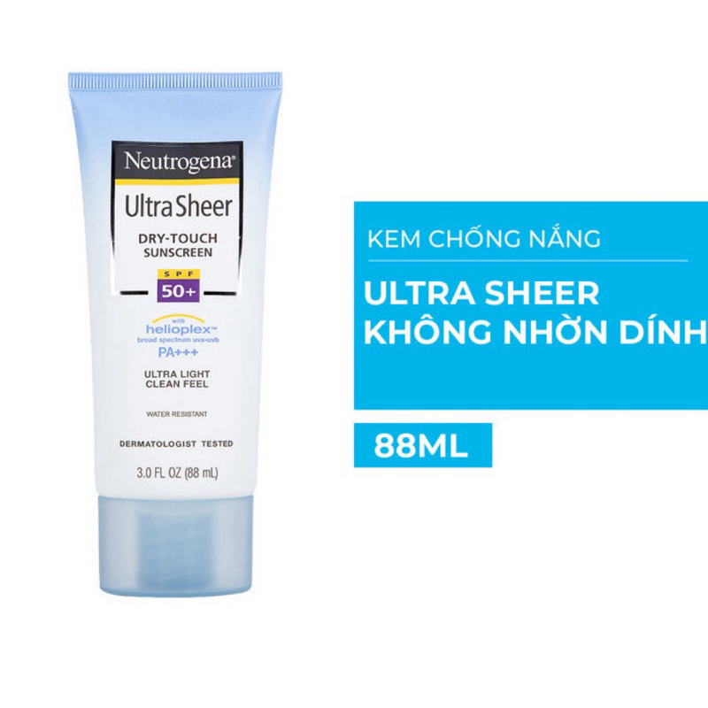 Kem Chống Nắng Neutrogena Ultra Sheer Spf 50 88ml Shopee Việt Nam