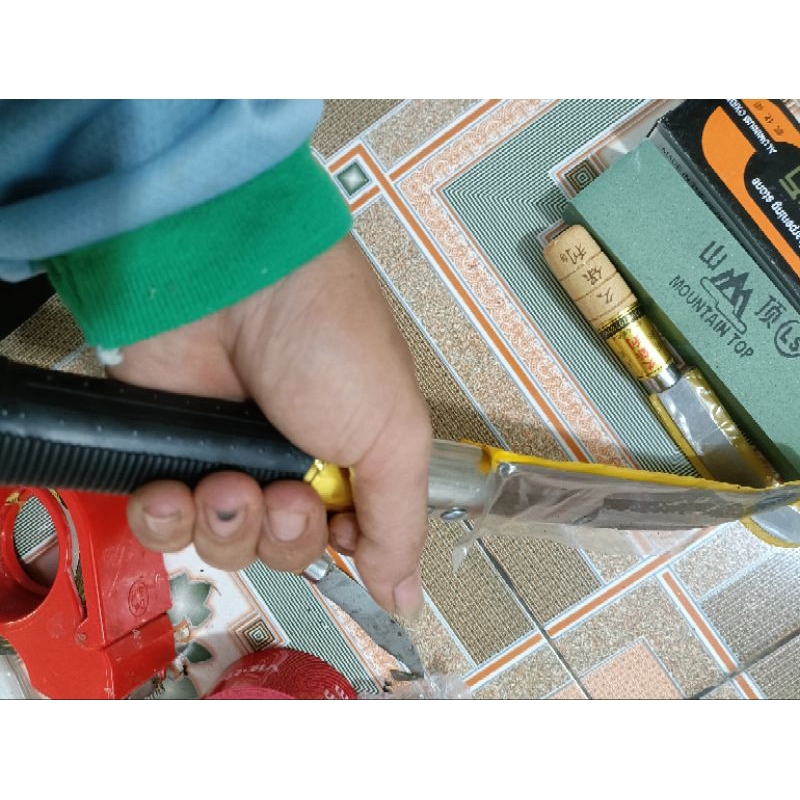 Bộ Dụng Cụ Rửa Dừa ( 1 Dao C4 3 tấc, 1 Dao 2 tấc, tặng đá mài ) Dụng Cụ Làm Vườn, Hổ Trợ Nông Nghiệp