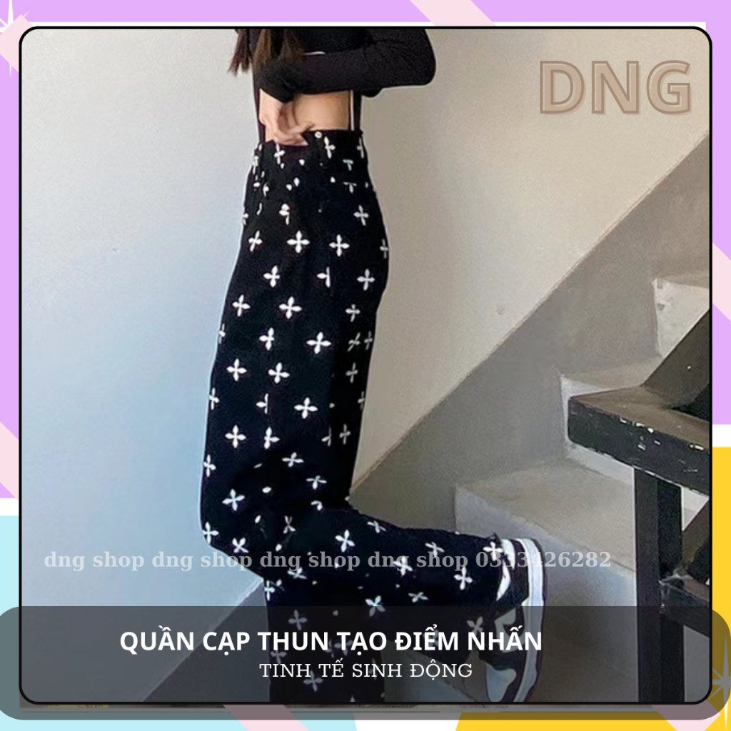 QUẦN Suông ỐNG RỘNG NỮ Đẹp Lụa Lưng CẠP CAO ,QUầN DÀI Ống Đứng CHẤT Lụa Cao Cấp IN Chữ HỌa Tiết Cạp Chun Dây Rút-DNG