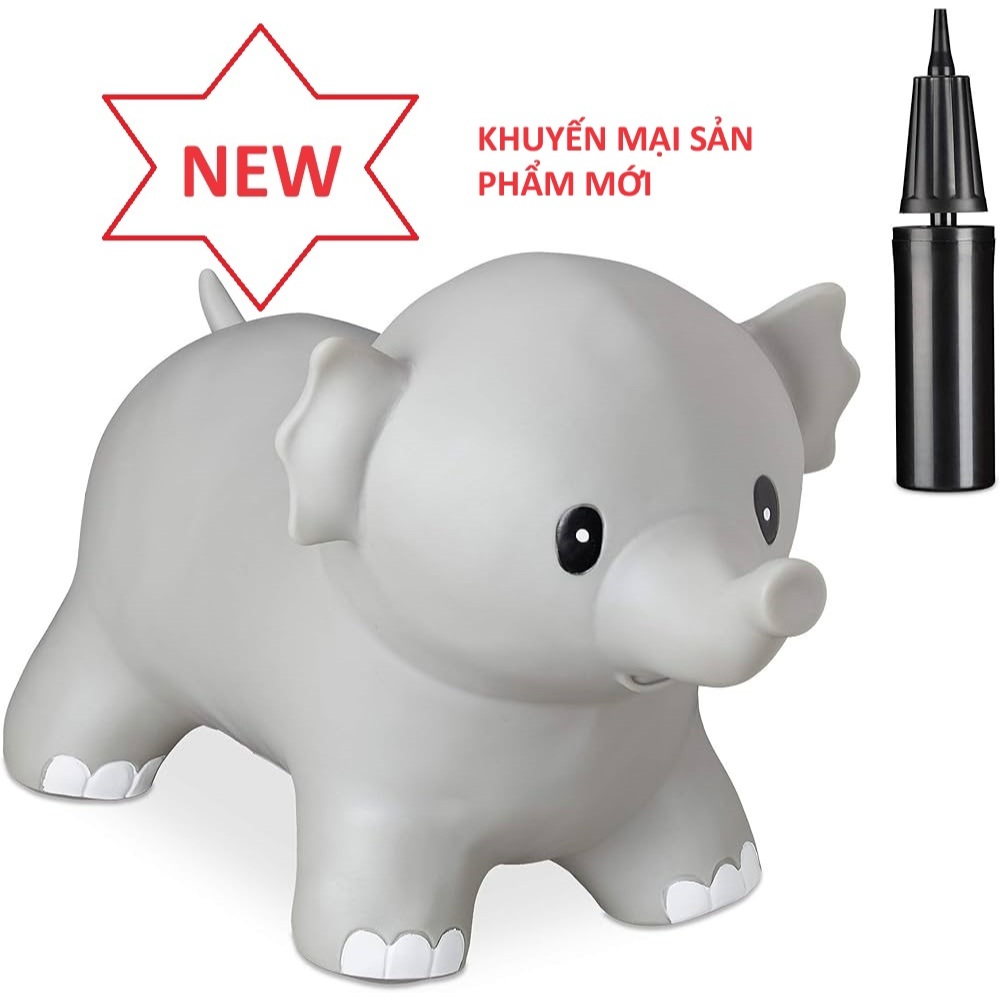 Ảnh Thú nhún trẻ em hình chú hươu Toyshouse (kèm bơm và hộp) - Tiêu chuẩn Xuất khẩu Châu Âu EN71 2