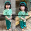 Bộ quần áo bé gái hoa nhí (7-18kg) - Kèm cài tóc - Chất Lụa mango thải mái cho bé yêu