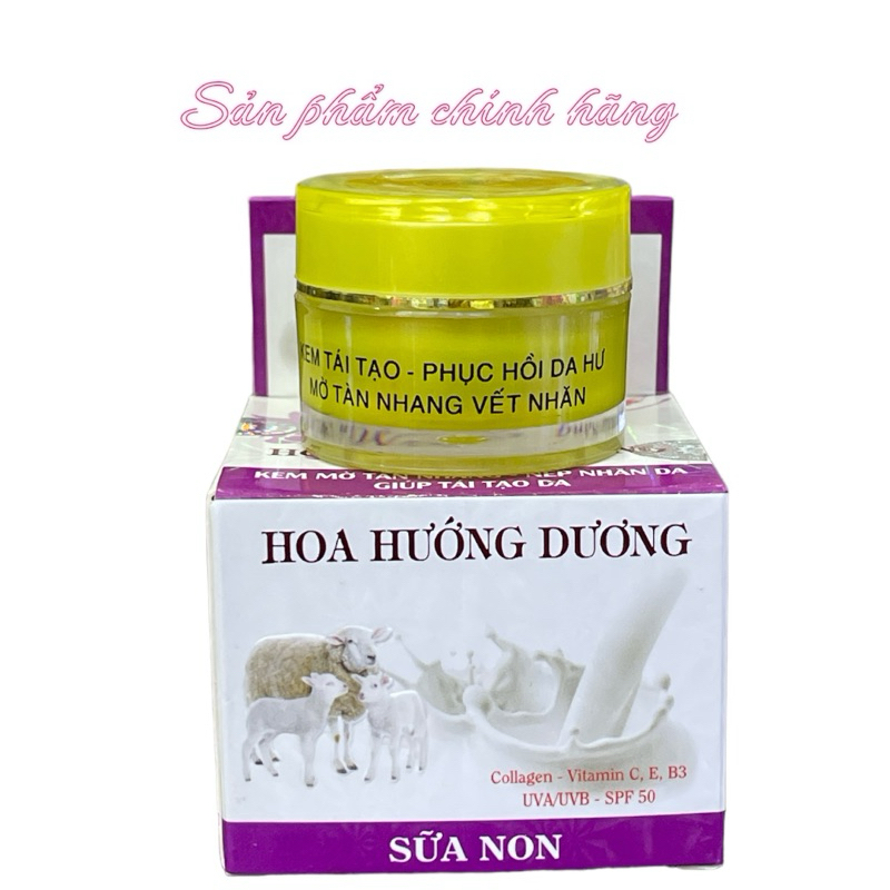 Kem Hoa Hướng Dương mờ tàn nhang nếp nhăn da giúp tái tạo da 12gram