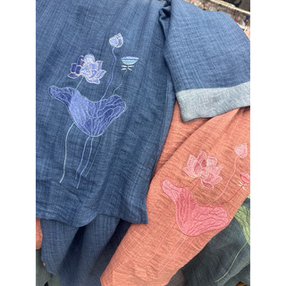3Nút Vân Mây Nữ # Jacket, Dress #Đồ Lam Đi Chùa