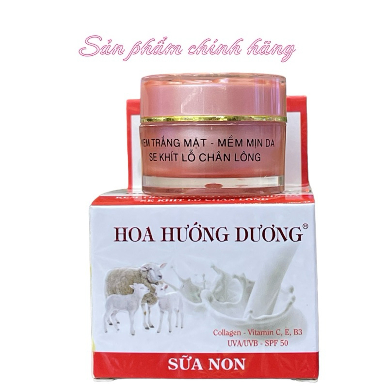Kem Hoa Hướng Dương trắng da mặt mền mịn da se khít lỗ chân lông 12gram