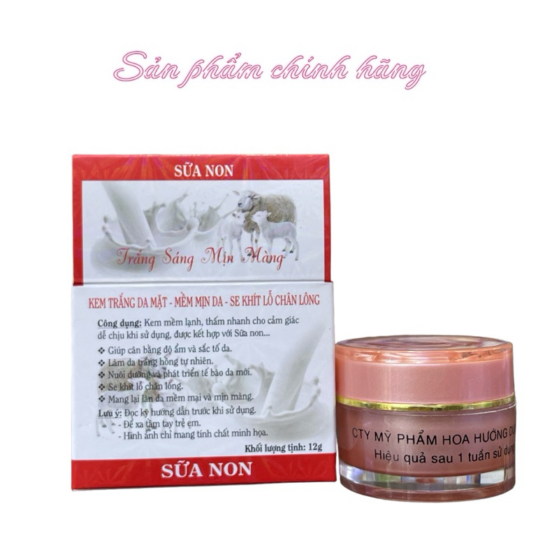 Kem Hoa Hướng Dương trắng da mặt mền mịn da se khít lỗ chân lông 12gram