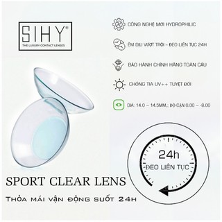 SIHY - Kính áp tròng, Lens [CẬN - LOẠN] trong suốt 6 tháng cao cấp, đeo cực êm, không bị cộm