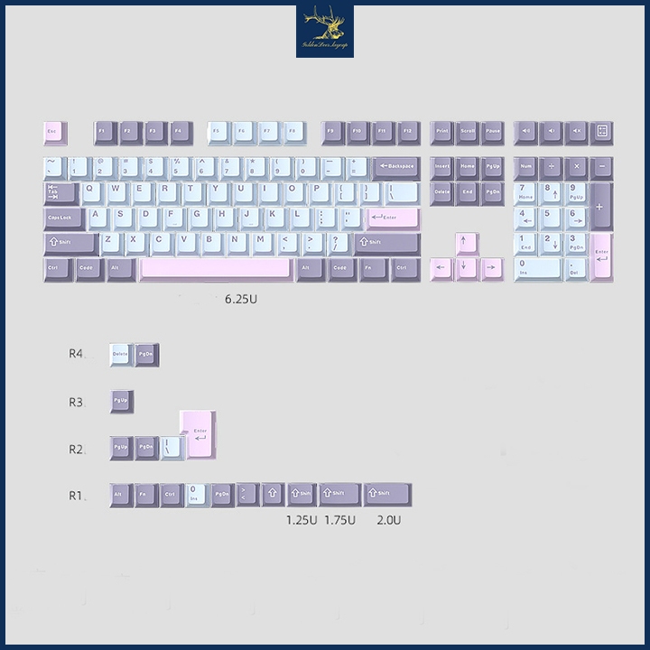 Keycap Cherry Chất Liệu PBT Double Shoot, Bộ Keycap 125 Nút Phù Hợp Nhiều Layout | BigBuy360 - bigbuy360.vn