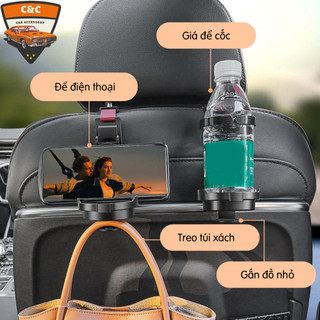 Móc treo đồ ô tô đa năng cao cấp. Móc treo xe hơi nhỏ gọn tiện ích tiện lợi (treo đồ, điện thoại...)