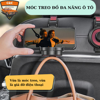Móc treo đồ ô tô đa năng cao cấp. Móc treo xe hơi nhỏ gọn tiện ích tiện lợi (treo đồ, điện thoại...)