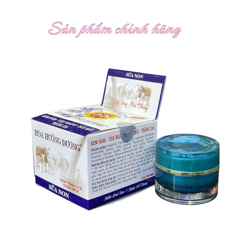 Kem Hoa Hướng Dương nám tàn nhang đồi mồi trắng da 12gram
