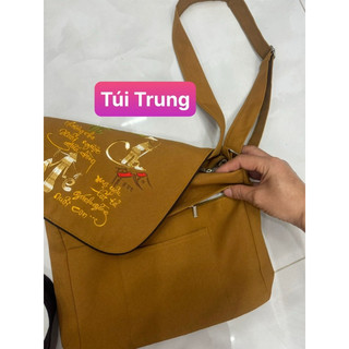 PHỤ KIỆN ĐI CHÙA # Túi Trung Thêu Thư Pháp# Túi Nam Nữ # Bị