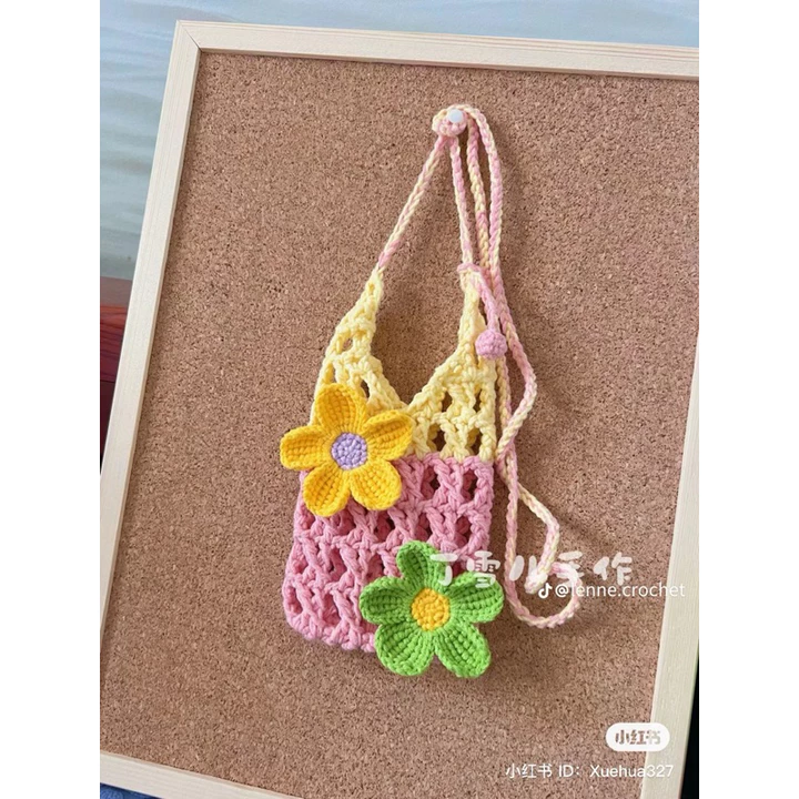 Túi xách mini, túi lưới đi biển, túi đựng điện thoại, túi lưới HandMade, túi vintage, túi đa năng, quà tặng bạn gái – 3