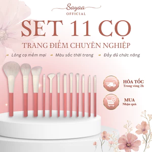 Set 12 cọ trang điểm Sayaa siêu mềm mịn dành cho người mới bắt đầu