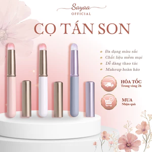 Cọ Tán Son Môi Cán Ngắn Có Nắp Đậy