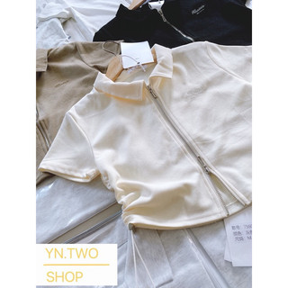 [XẢ] QC 3708 Áo cotton tăm cổ đức, rút eo, khoá 2 chiều siêu xinh(Freesize)