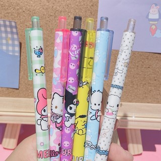 BUJO - Bút gel bấm vỏ hình SANRIO thay ruột được mực đen ngòi cỡ 0.5 - mã ST033 🌸Bút mực dễ thương, trang trí sổ, DIY