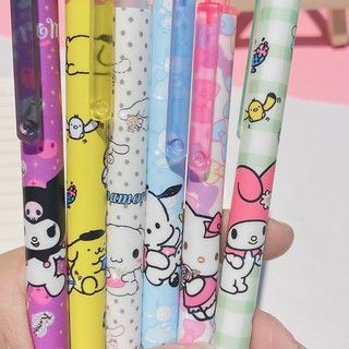 BUJO - Bút gel bấm vỏ hình SANRIO thay ruột được mực đen ngòi cỡ 0.5 - mã ST033 🌸Bút mực dễ thương, trang trí sổ, DIY