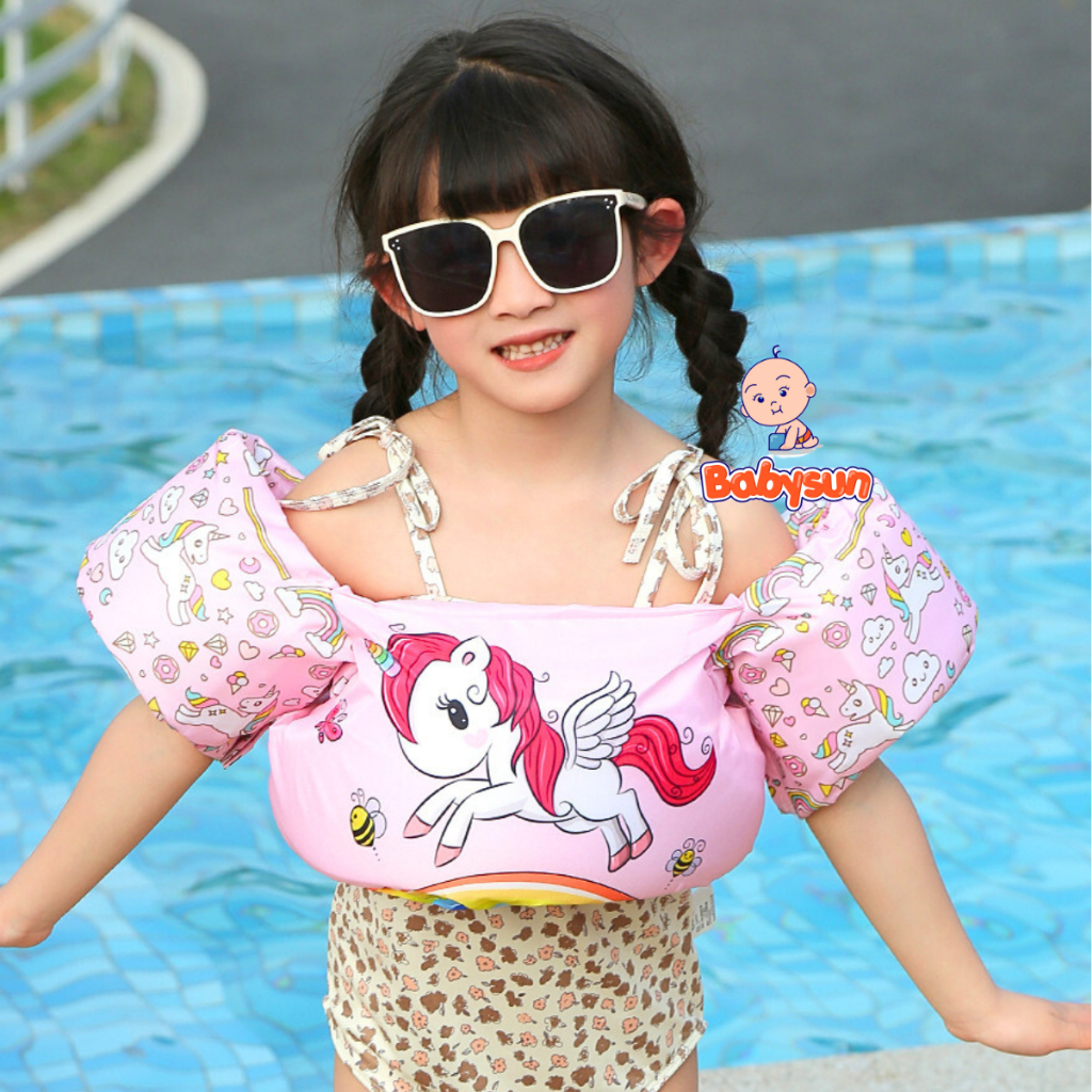 Áo Phao Bơi lưng ngực chống lật toàn thân Cho Bé tập bơi BABYSUN Siêu Tiện Lợi Siêu Đáng Yêu- Phao Bơi Trẻ Em