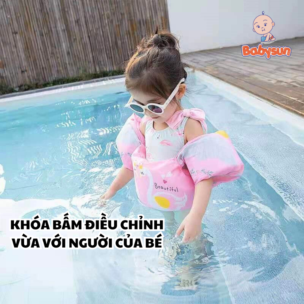 Áo Phao Bơi lưng ngực chống lật toàn thân Cho Bé tập bơi BABYSUN Siêu Tiện Lợi Siêu Đáng Yêu- Phao Bơi Trẻ Em