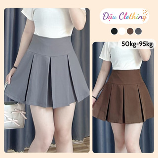 Chân Váy Xếp Ly Bigsize Nữ Dáng Váy Tennis Xòe Lưng Cao Có Quần Bảo Hộ Vải Tây Mềm CV405