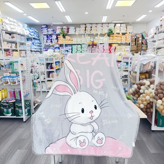 Chăn mền lông tuyết 4 mùa in hình 2 mặt cho bé 100*140cm, chăn mền đi học, văn phòng