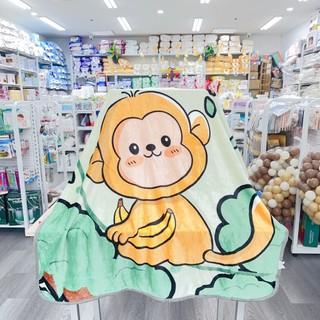 Chăn mền lông tuyết 4 mùa in hình 2 mặt cho bé 100*140cm, chăn mền đi học, văn phòng