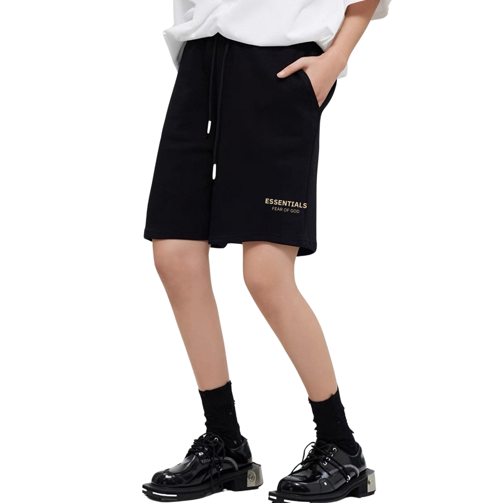 [ Hình In Cao Su Nổi ] Quần Short Nỉ Cotton 2 Da Cao Cấp Essentials 1977 Form Unisex Nam Nữ Unim Store - QSN05