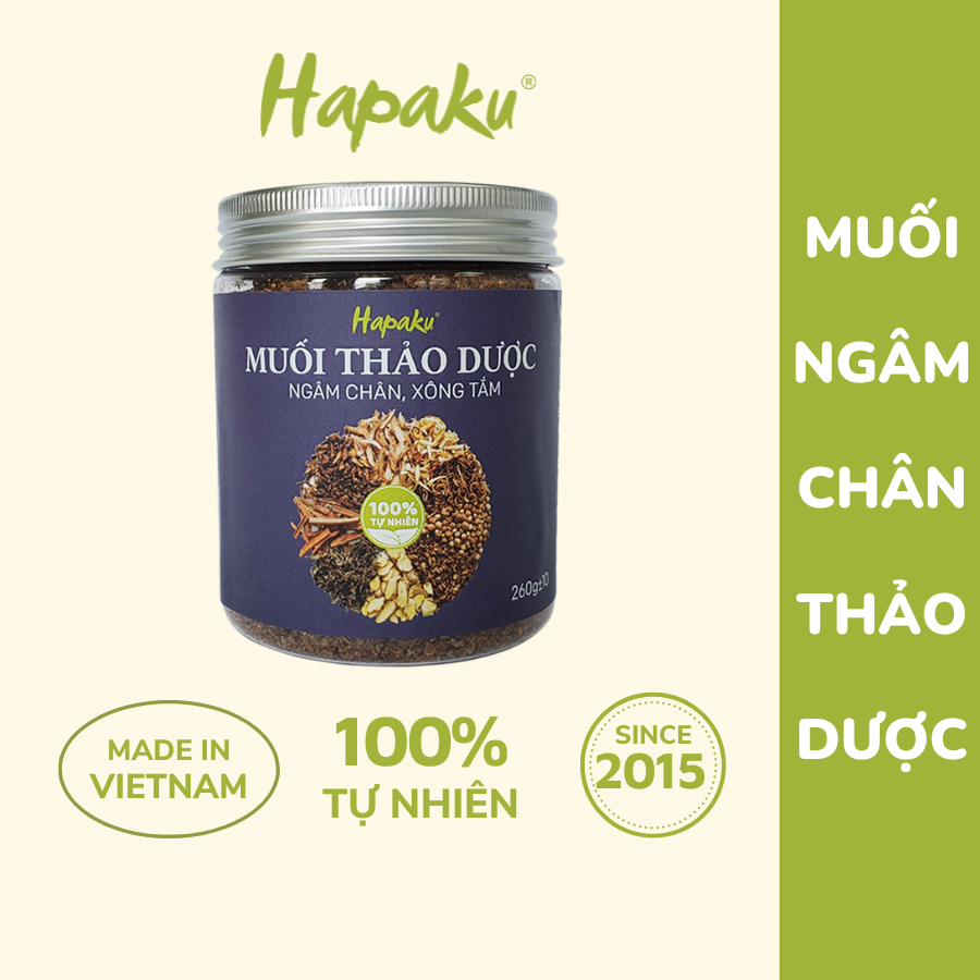 Ảnh Muối Ngâm Chân Thảo Dược Hapaku 260g - Giảm Đau Mỏi, Giúp Thư Giãn, Ngủ Ngon 1