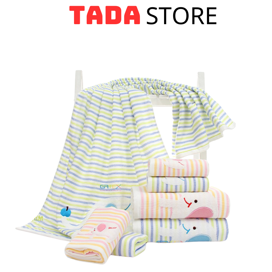 Khăn cotton 100% 2 lớp mềm mịn dày dặn - 25x50cm 35x35cm