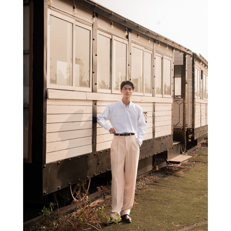 Áo sơ mi SilenceStandard Premium Oxford Shirt kẻ xanh