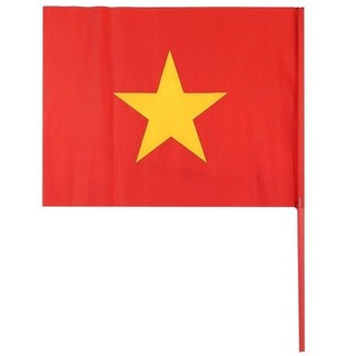 [Combo 10 cây] Cờ cầm tay - Cờ tổ quốc cầm tay - Cờ vẫy cầm tay khai giảng, cờ đỏ sao vàng in 2 mặt