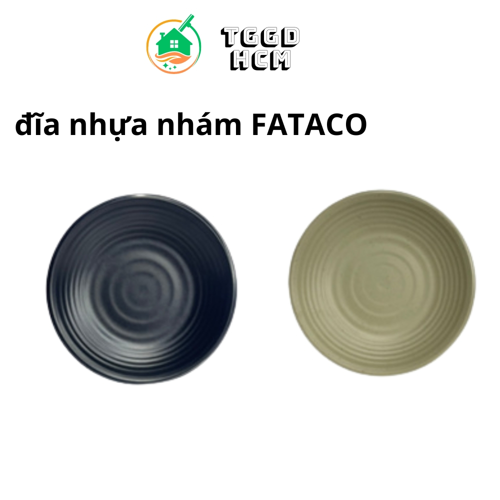 Đĩa tròn - đĩa nhựa sọc nâu nhám nhựa Melamine có …