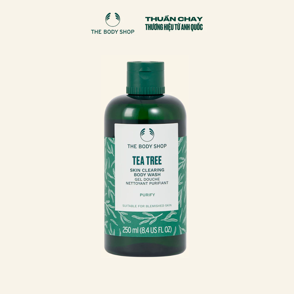  Sữa Tắm Tràm Trà Giảm Mụn Lưng Tea Tree Body Wash