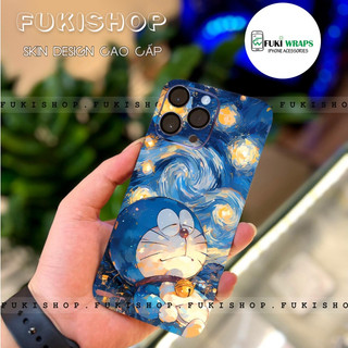Tấm dán Skin Mặt Sau Mẫu Doremon MS015 FULL VIỀN 15promax , 14promax , 13promax , 12promax , 11promax  - FukiShop
