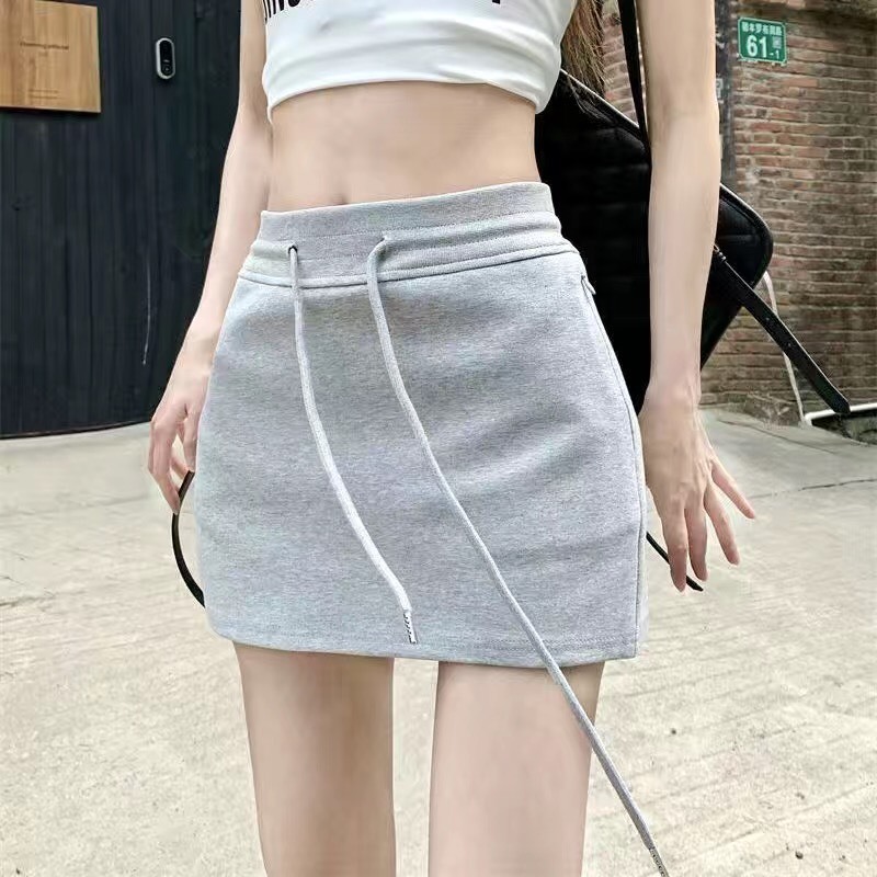 Chân váy ngắn chữ A thể thao phối dây rút cạp chun ôm body co dãn 4 chiều xu hướng Hàn Quốc Korean 2024 SP97