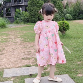 Váy bé gái đầm bé gái mùa hè xinh xắn dáng babydoll mặc đi chơi đi biển 1-7 tuổi (9-26kg) N0123 BUNNYKIDS