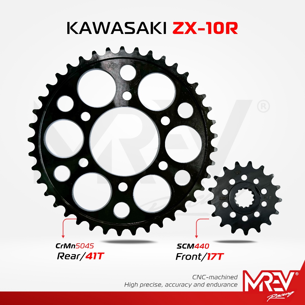 NHÔNG DĨA THÉP KAWASAKI ZX-10R 2021-2023 MREV RACING | Shopee Việt Nam