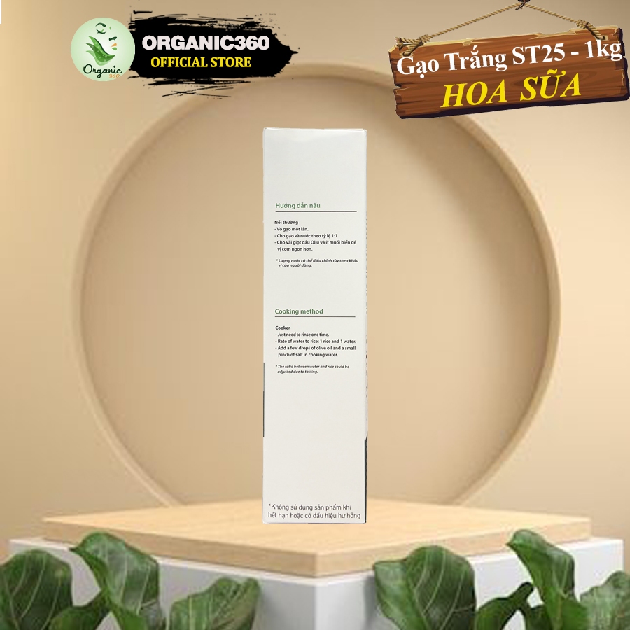 Ảnh Gạo Trắng ST25 Hữu Cơ HOA SỮA Loại 1 Dẻo Thơm Ngon Organic White Rice 1kg 1