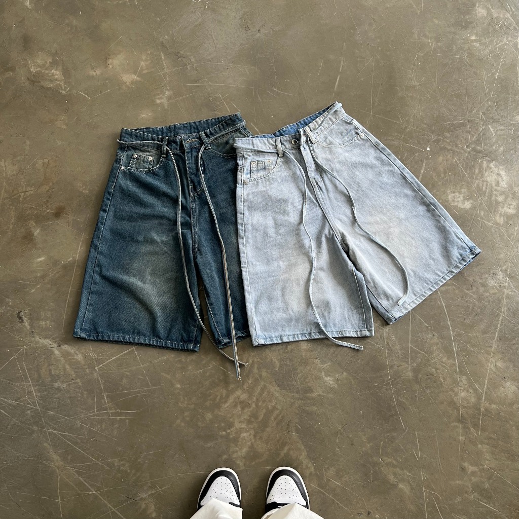 Quần Short Jeans CEMMERY Local Brand Chính Hãng Wash Ống Rộng Capri Jeans Unisex 3 Màu