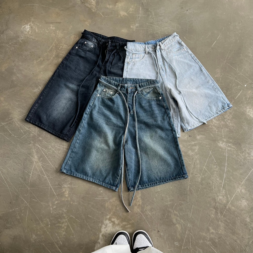 Quần Short Jeans CEMMERY Local Brand Chính Hãng Wash Ống Rộng Capri Jeans Unisex 3 Màu