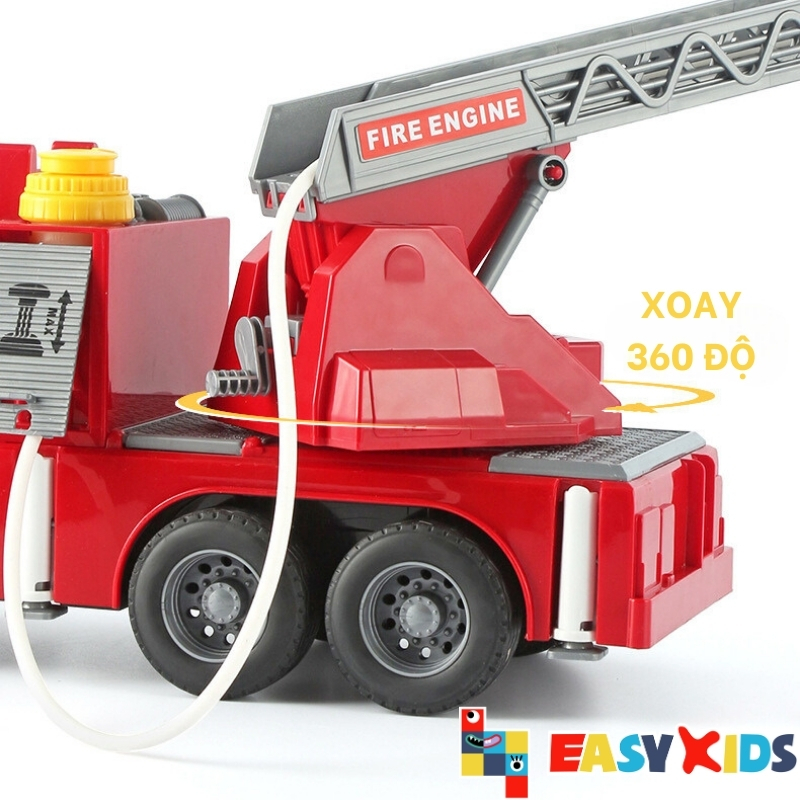 Xe Cứu Hỏa Đồ Chơi Cỡ Lớn Toystar, Đồ Chơi Xe Cứu Hỏa Mô Hình 1:12 Như Thật Cho Bé Có Đèn Nhạc